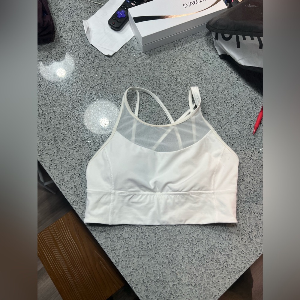 LuluLemon High Neck Bra - size 10 - White - Worn once